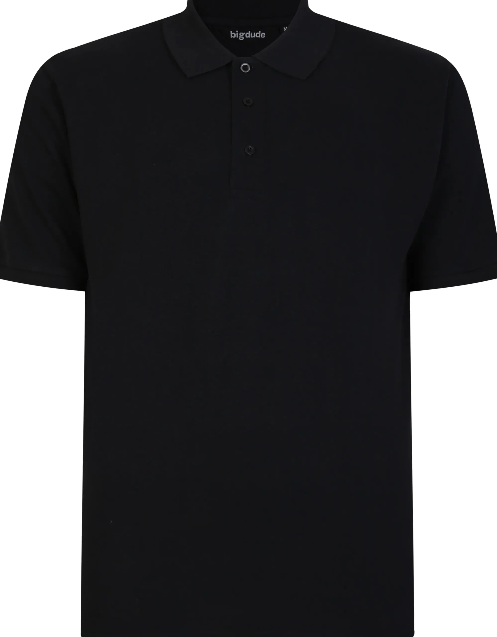 New Bigdude Plain Polo Shirt - Black Polo Shirts