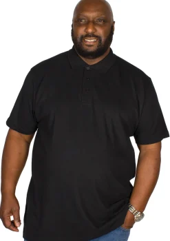 Fashion Bigdude Plain Polo Shirt Black Tall Polo Shirts