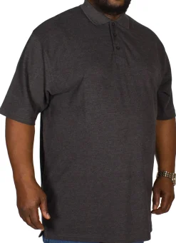 Fashion Bigdude Plain Polo Shirt Charcoal Tall Polo Shirts