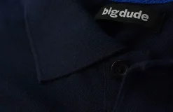 Clearance Bigdude Plain Polo Shirt Navy Tall Polo Shirts