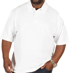 Clearance Bigdude Plain Polo Shirt White Tall Polo Shirts
