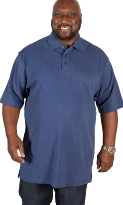 Clearance Bigdude Plain Polo Shirt Denim Tall Polo Shirts