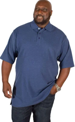 Clearance Bigdude Plain Polo Shirt Denim Tall Polo Shirts