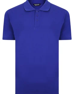 Discount Bigdude Plain Polo Shirt Cobalt Blue Tall Polo Shirts
