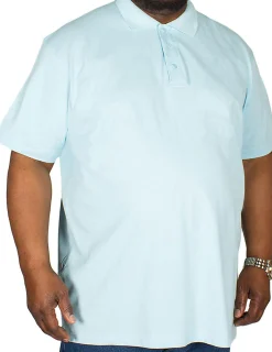 Clearance Bigdude Plain Polo Shirt Light Blue Tall Polo Shirts