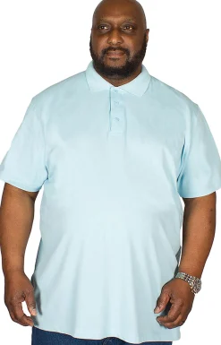 Clearance Bigdude Plain Polo Shirt Light Blue Tall Polo Shirts
