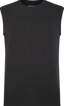 Discount Bigdude Plain Sleeveless T-Shirt Charcoal Tank Tops|T-shirts