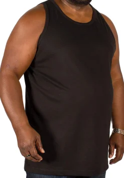 Discount Bigdude Plain Vest Black Tank Tops