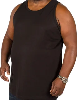 Discount Bigdude Plain Vest Black Tank Tops