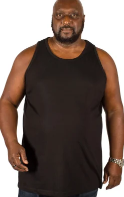 Discount Bigdude Plain Vest Black Tank Tops