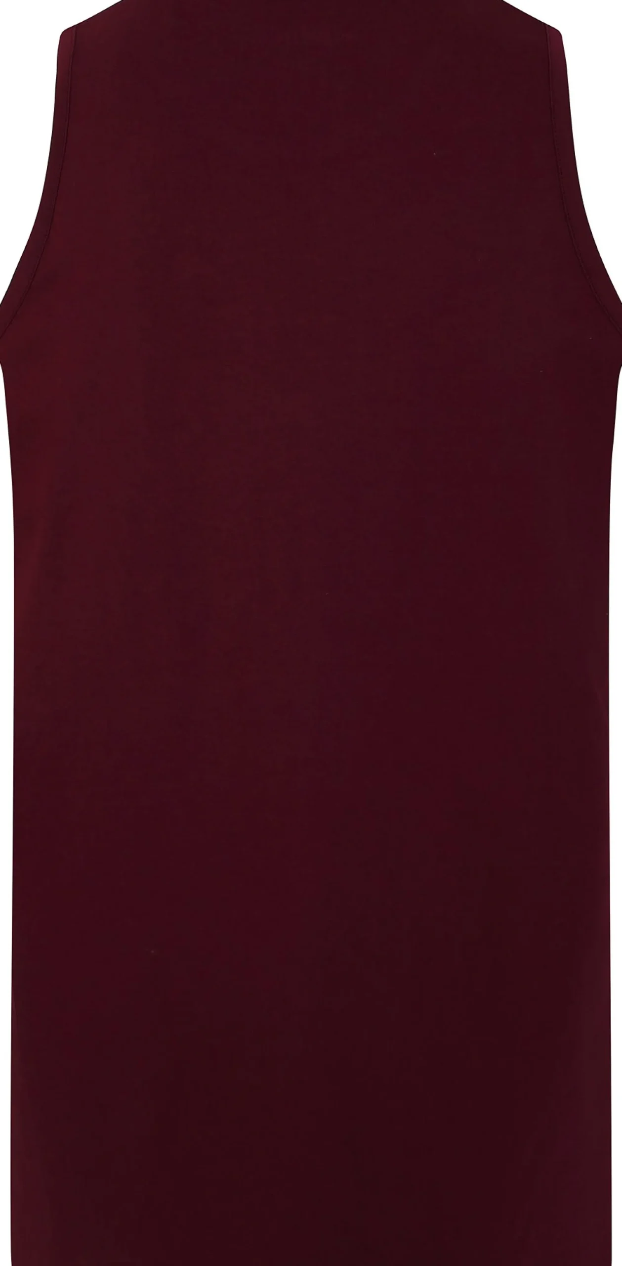 Online Bigdude Plain Vest Burgundy Tank Tops