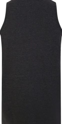 Fashion Bigdude Plain Vest Charcoal Tank Tops