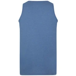 Hot Bigdude Plain Vest Denim Marl Tank Tops