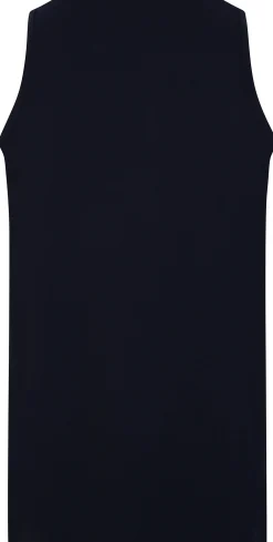 Discount Bigdude Plain Vest Navy Tank Tops