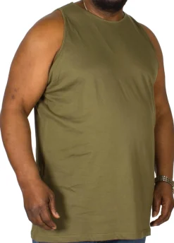 New Bigdude Plain Vest Olive Tank Tops