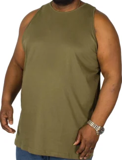 New Bigdude Plain Vest Olive Tank Tops