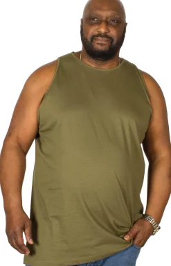 New Bigdude Plain Vest Olive Tank Tops
