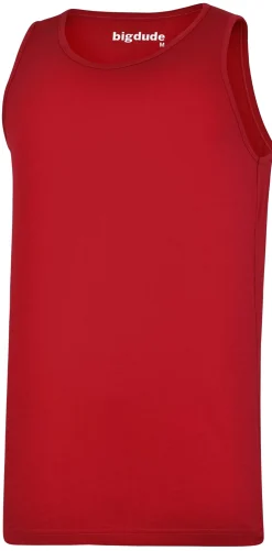 New Bigdude Plain Vest Pepper Red Tank Tops