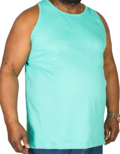 New Bigdude Plain Vest Turquoise Tank Tops