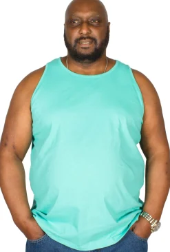 New Bigdude Plain Vest Turquoise Tank Tops