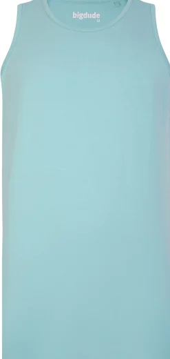 New Bigdude Plain Vest Turquoise Tank Tops