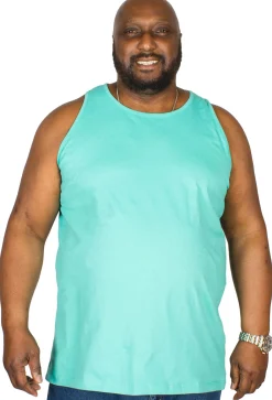 Discount Bigdude Plain Vest Turquoise Tall Tank Tops