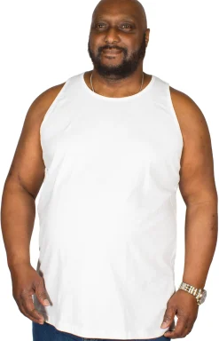 Discount Bigdude Plain Vest White Tank Tops