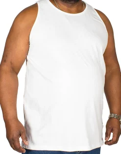 Sale Bigdude Plain Vest White Tall Tank Tops