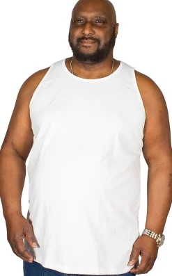 Sale Bigdude Plain Vest White Tall Tank Tops