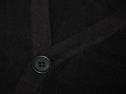 Discount Bigdude Plain V-Neck Knitted Cardigan Black Sweatshirts & Cardigans