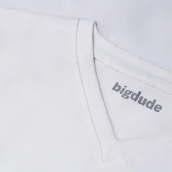 Online Bigdude Plain V-Neck T-Shirt White T-shirts