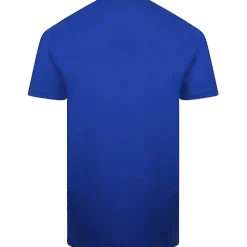 Outlet Bigdude Plain V-Neck T-Shirt Royal Blue T-shirts