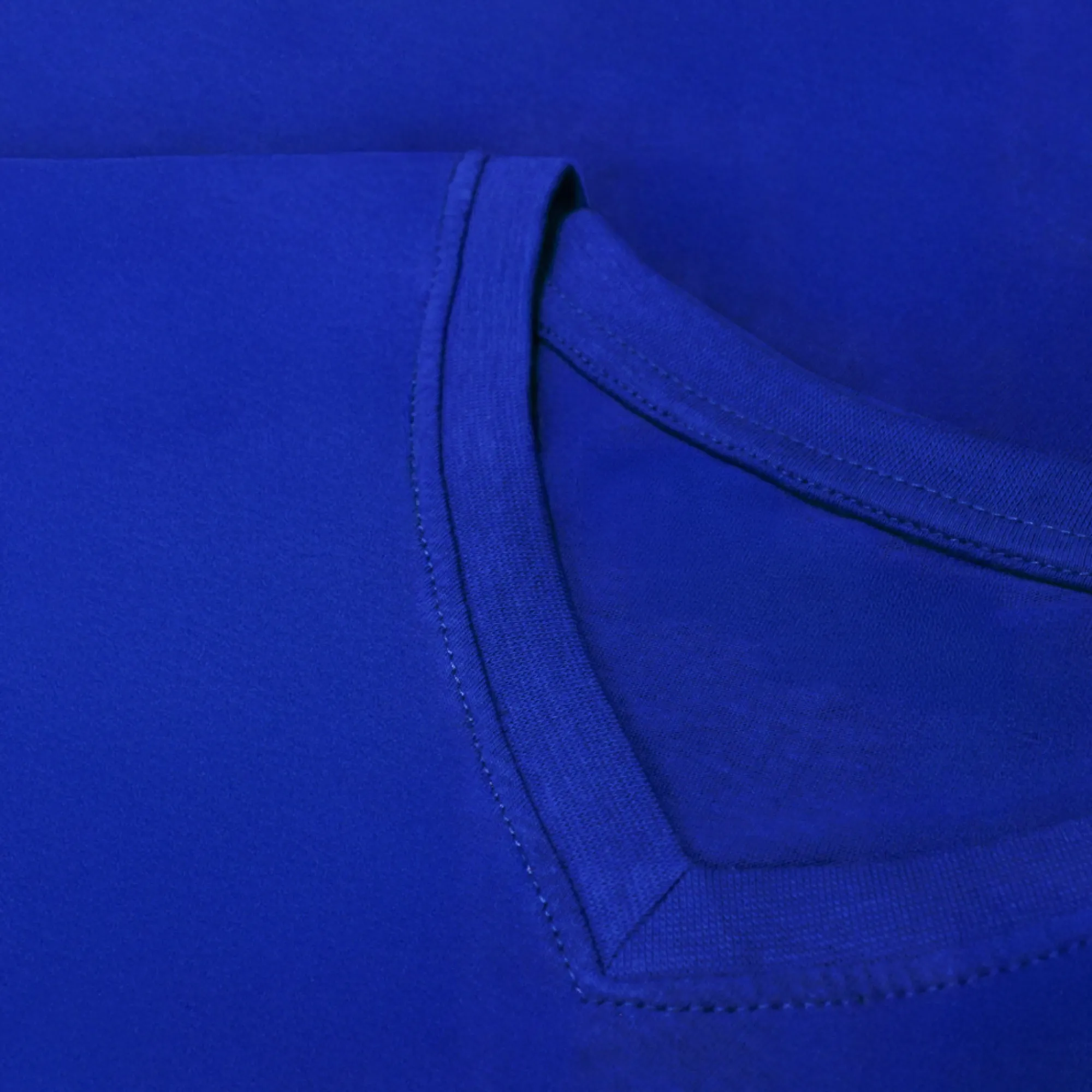 Outlet Bigdude Plain V-Neck T-Shirt Royal Blue T-shirts