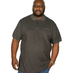 New Bigdude Polo Shirt With Pocket Charcoal Polo Shirts