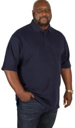Clearance Bigdude Polo Shirt With Pocket Navy Tall Polo Shirts