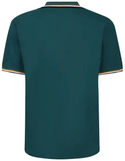Fashion Bigdude Polo With Contrast Tipping Teal Polo Shirts