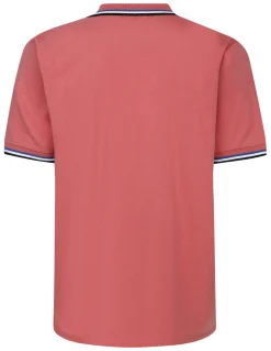 Best Bigdude Polo With Contrast Tipping Faded Red Polo Shirts