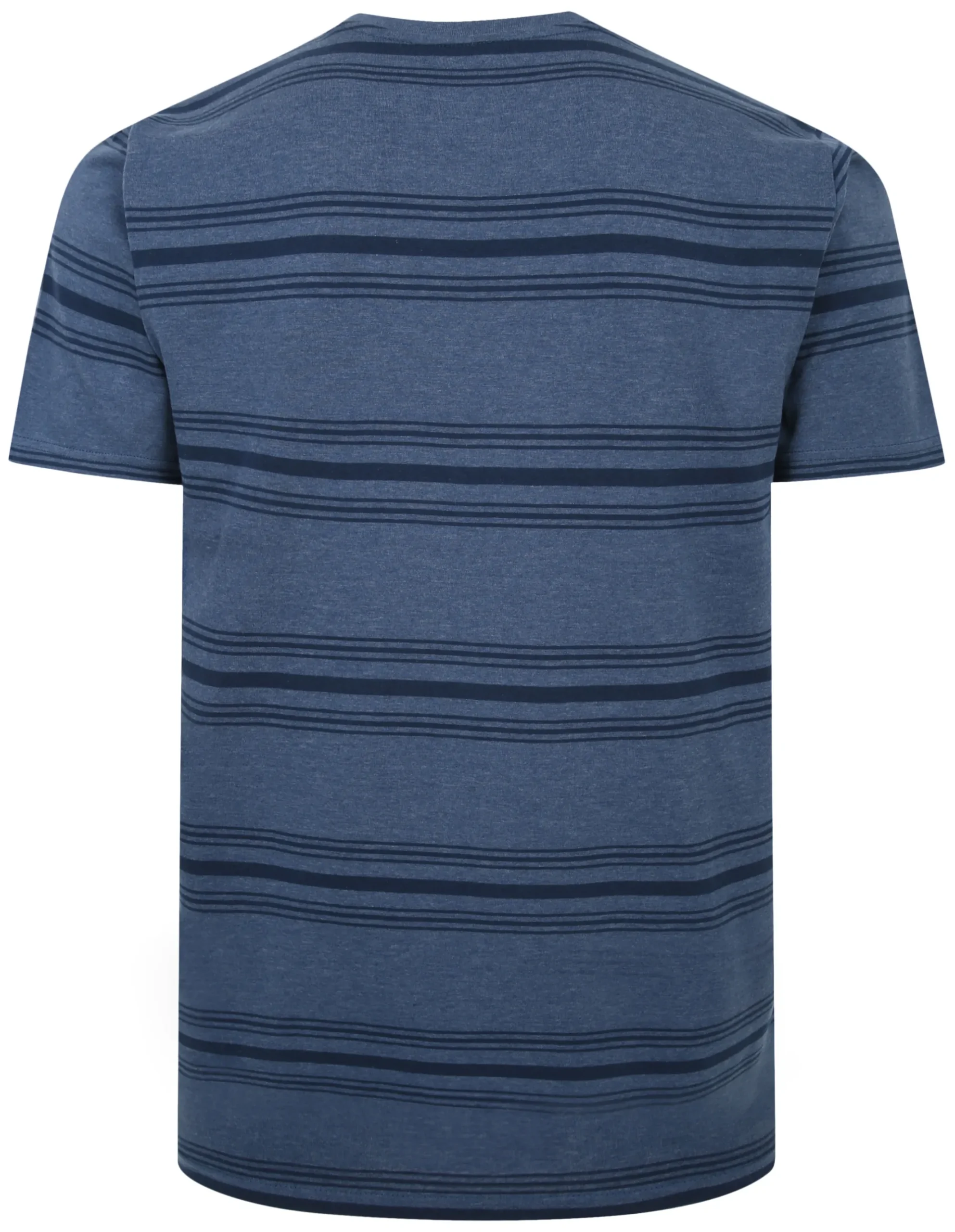 Discount Bigdude Pure Cotton Striped T-Shirt Dark Denim Tall T-shirts