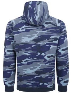 Outlet Bigdude Raglan Camo Full Zip Hoody Navy Hoodies