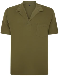 Outlet Bigdude Relaxed Collar Polo Shirt Khaki Polo Shirts