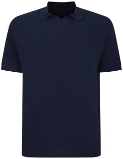Fashion Bigdude Revere Polo Shirt Navy Tall Polo Shirts