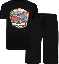 Best Bigdude Scuba Skull Print Pyjama Set Black Pajama Sets|Pajamas