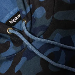 Outlet Bigdude Short Sleeve Camo Hoody Navy Hoodies