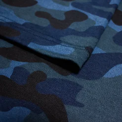 Outlet Bigdude Short Sleeve Camo Hoody Navy Hoodies