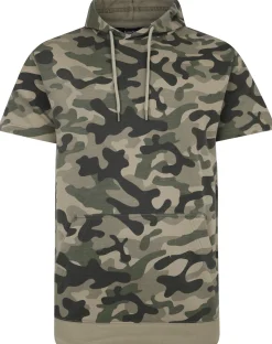 Best Bigdude Short Sleeve Camo Hoody Khaki Hoodies