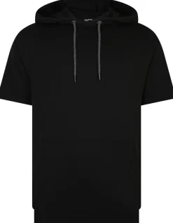 Outlet Bigdude Short Sleeve Hoody Black Tall Hoodies