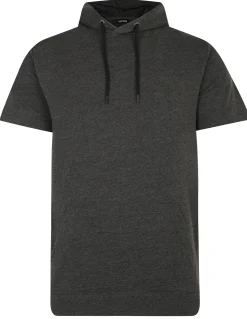 Clearance Bigdude Short Sleeve Hoody Charcoal Tall Hoodies