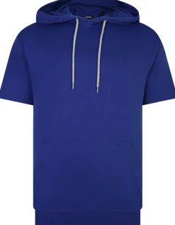 Outlet Bigdude Short Sleeve Hoody Cobalt Blue Tall Hoodies
