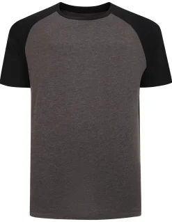 Discount Bigdude Short Sleeve PJ Set Charcoal Pajama Sets|Pajamas