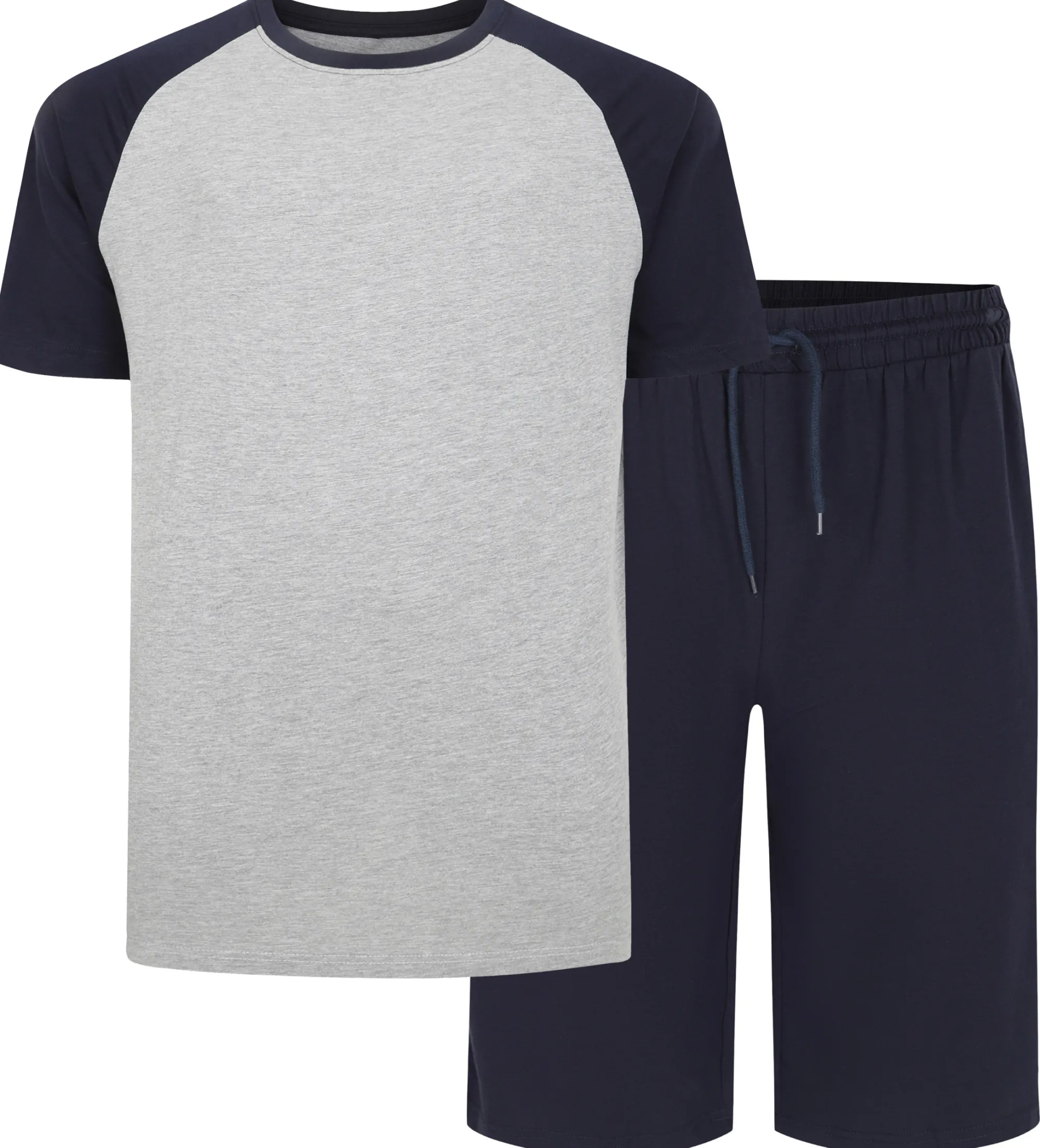 Hot Bigdude Short Sleeve PJ Set Grey Pajama Sets|Pajamas